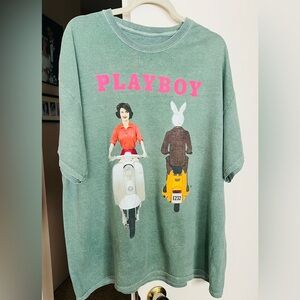 Urban Outfitters Playboy Retro Scooter Tee. Women Size XL